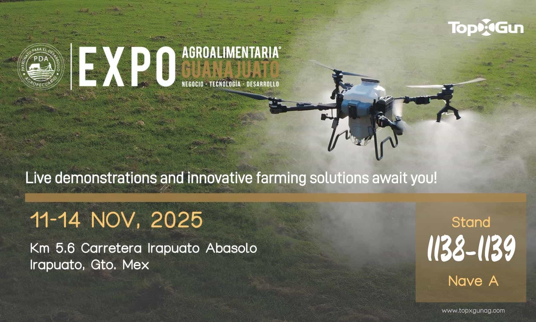 Topxgun будет на выставке Expo Agroalimentaria Guanajuato 2025